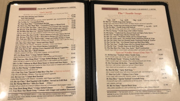 Saigon Hut menu