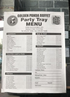 Golden Panda Buffet menu