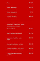 Golden Panda Buffet menu