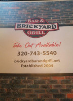 Brick Yard Grill menu