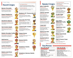 T-swirl Crepe menu