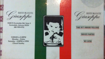 Bruno's Catering menu