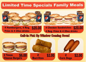 Elmer's Drive-in menu