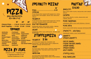 Joe's Pizza Pasta menu