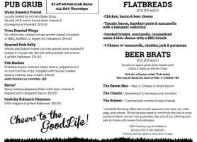 Goodlife Brewing Company menu