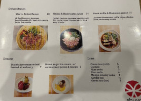 Shuya Cafe De Ramen menu
