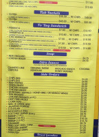 The Chippery menu