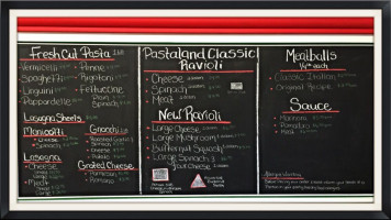 Pastaland menu