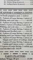 Hook Fish Chicken menu