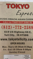 Tokyo Express menu