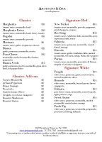 Oak Hanover menu