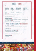 Locura Marina menu