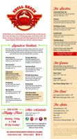 Shell Shack menu