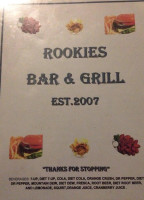 Rookies Grill menu