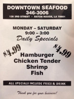 Louisiana Seafood Exchange menu