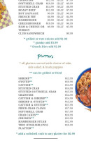 B J Seafood menu