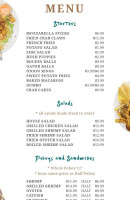 B J Seafood menu