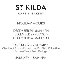 St. Kilda menu