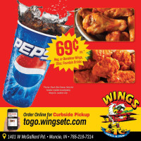 Wings Etc. menu