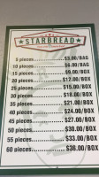 Starbread Bakery menu