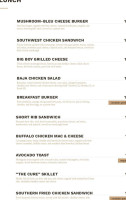 The Crazy Bakery menu