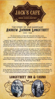 Jack's Cafe menu