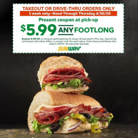 Subway menu