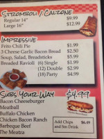 Bedlam Pizza menu