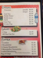 Bedlam Pizza menu