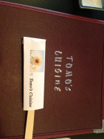 Tomo's Cuisine menu