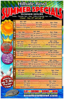 Hillside Bowl menu