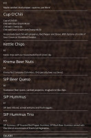 Somewhere In Particular Brewing menu