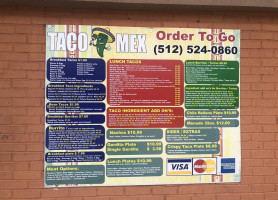 Taco Mex menu