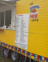 The Shaved Ice Shack menu