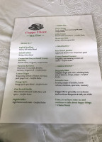 Cuppa Cheer Tea Room Gift Shop menu