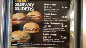 Subway menu