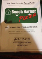 Beach Harbor Pizza menu