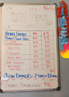 The Oracle Cook Shack menu