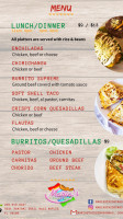 Maria's Tacos Y Mas menu