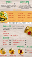 Maria's Tacos Y Mas menu