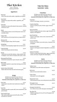 Thai Kitchen menu