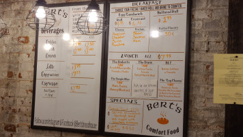 Bert's Bread House menu