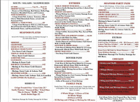 Walking Crab menu