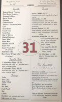 Station 31 Kitchen menu