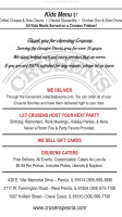 Crusens Rt 29 menu