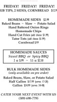 Crusens Rt 29 menu