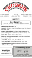 Crusens Rt 29 menu