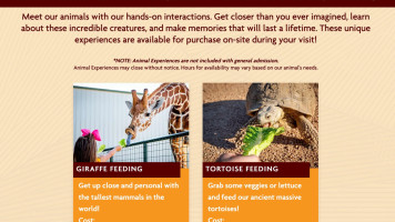 Aggieland Wild Animal Safari menu