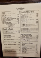 Dawn's Diner menu