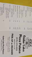 Pizza Palace menu